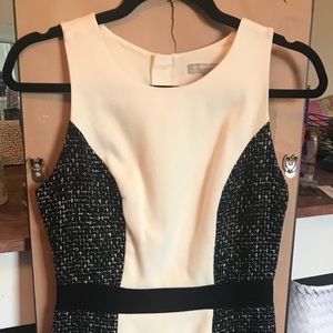 Eggshell/black dress - perfect for work! Sz 2